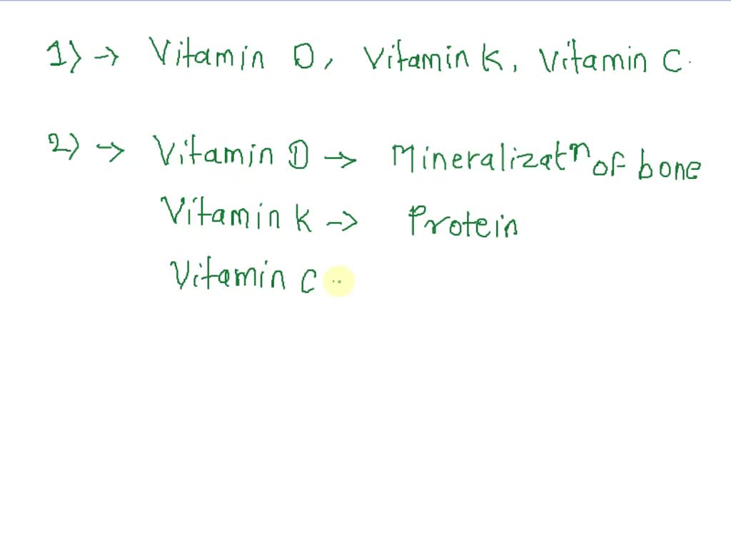 SOLVED: 1. Which 3 vitamins can impact the health of the connective ...