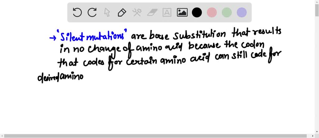 SOLVED: Some mutations do not affect the amino acid sequence of the
