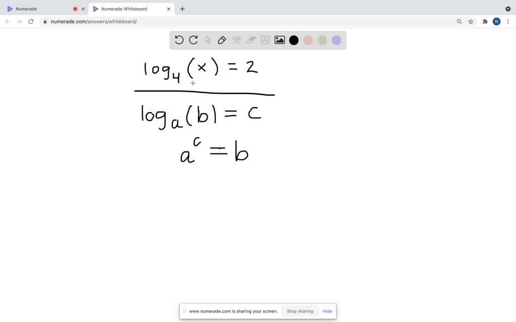 Solved Solve This Logarithmic Equation Log4 X 2