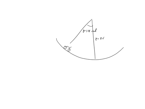 a-bicycle-is-rolling-down-a-circular-portion-of-a-path-this-portion-of-the-path-has-a-radius-of-864-m-as-the-drawing-illustrates-the-angular-displacement-of-the-bicycle-is-1180-rad-what-is-t-79288