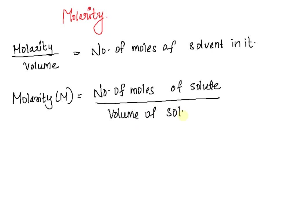 SOLVED: A student plans to divide the molarity of his solution by its