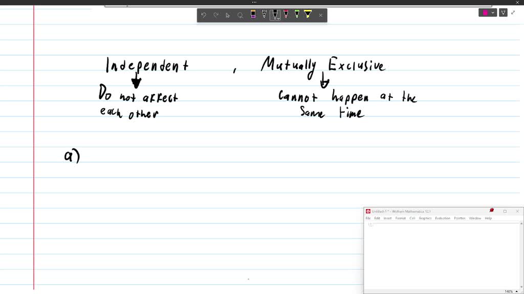 SOLVED: In parts (a) and (b), identify whether the events are Mutually ...