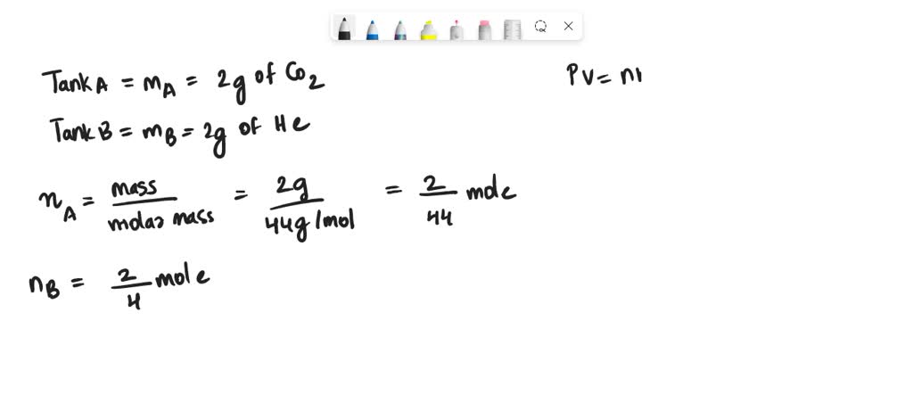 SOLVED: Two tanks have the same volume and are kept at the same ...