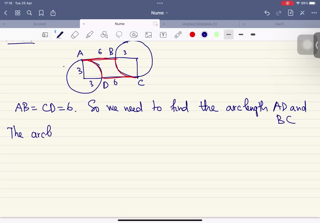 solved-find-the-perimeter-of-the-shaded-region-round-your-answer-to