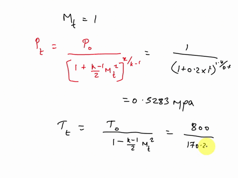 air-enters-a-converging-diverging-nozzle-at-10-mpa-and-800-k-and-negligible-velocity-the-flow-is-steady-quasi-one-dimensional-and-isentropic-for-an-exit-mach-number-of-m2-and-a-throat-area-o-38264