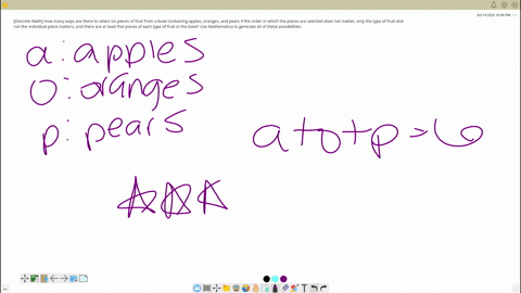 5discrete-math-how-many-ways-are-there-to-select-six-pieces-of-fruit-from-a-bowl-containing-applesoranges-and-pears-if-the-order-in-which-the-pieces-are-selected-does-not-matter-only-thetype-49888