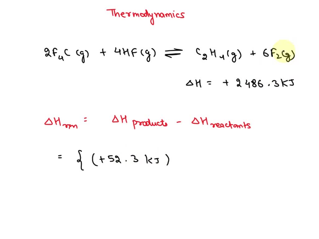 SOLVED Calculate the standard enthalpy of formation of gaseous