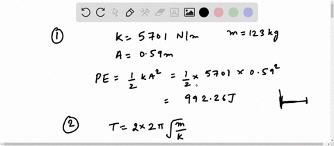 10-problem-7-a-massless-spring-of-spring-constant-k-5701-nm-is-connected-to-mass-m-123-kg-at-rest-0n-horizontal-frictionless-surface-20-part-a-the-mass-is-displaced-from-equilibrium-by-a-059-14385