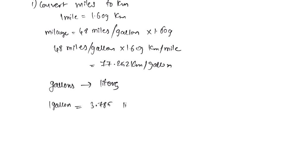 SOLVED The Toyota Prius has an EPA estimated city gas mileage of 48.0 miles per gallon. In