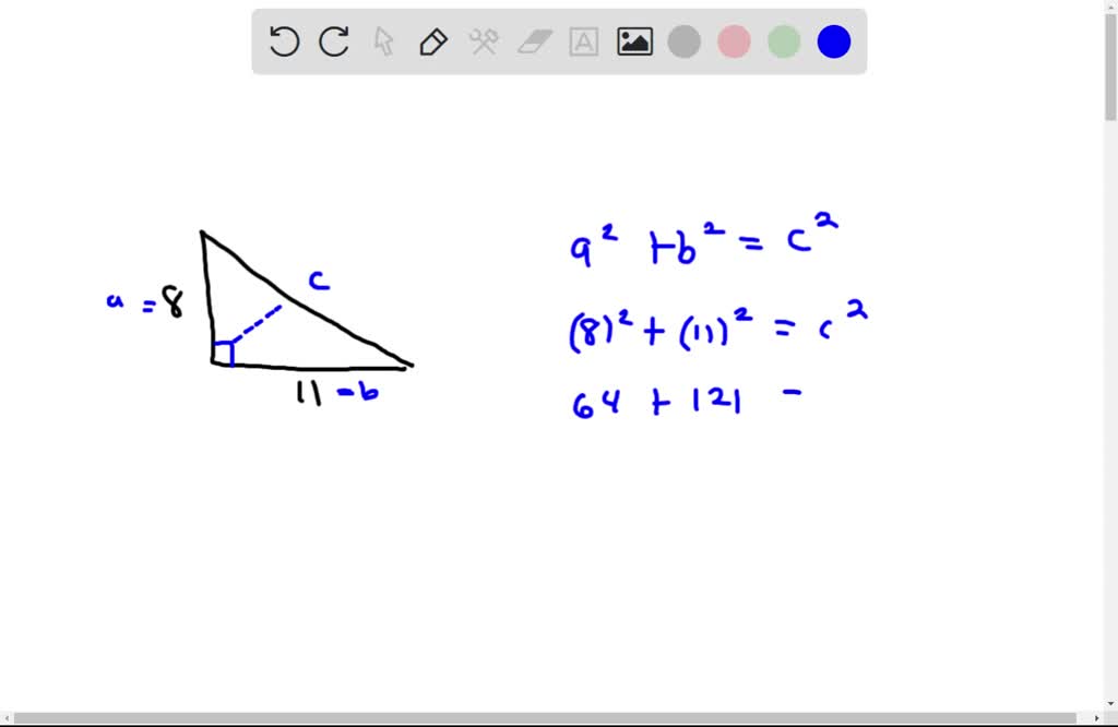 SOLVED Find The Length Of The Hypotenuse Of The Given Right Triangle