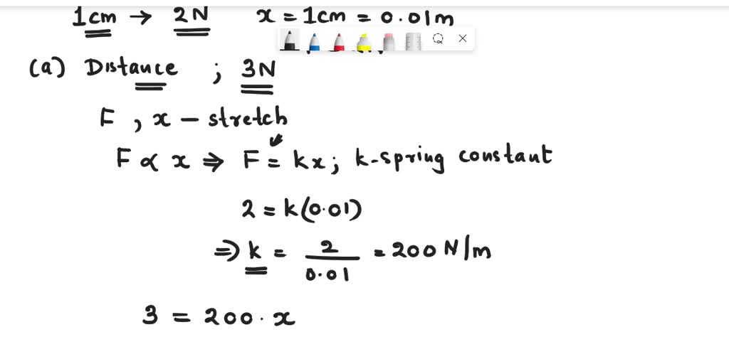 SOLVED Stretched 1 cm beyond its natural length, a rubber band exerts a restoring force of