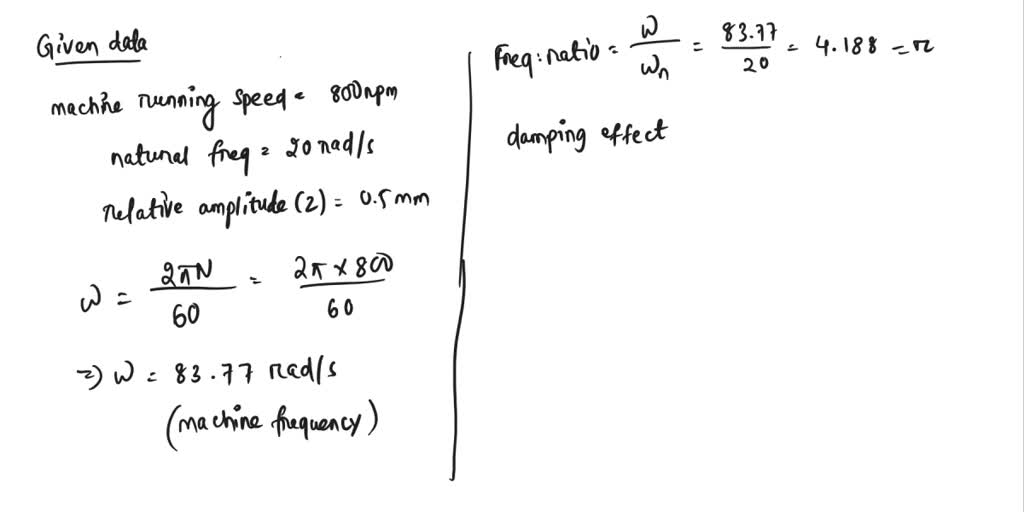 SOLVED A seismic instrument is mounted on a machine running at 800 rpm