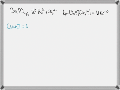 calcuate-the-molar-solubility-of-baso4-a-in-water-b-in-a-solution-containing-10-m-so4-2-ions-ksp-for-baso4-is-11-x-10-10-72772