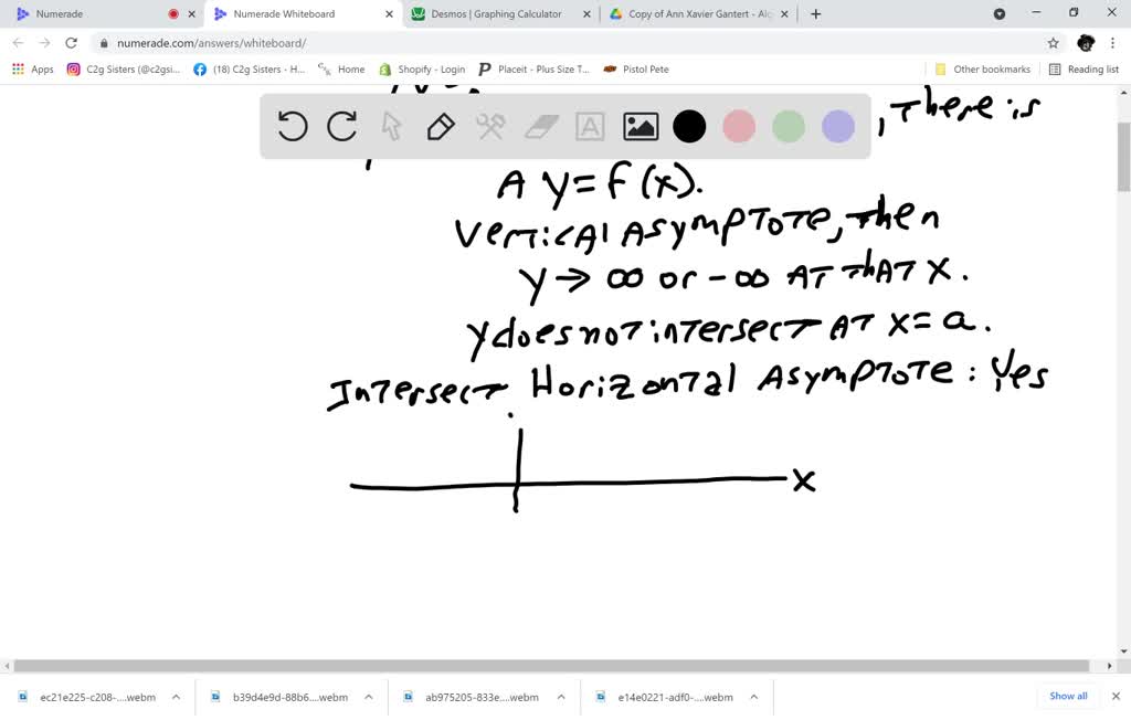 SOLVED: (a) Can the graph of y=f(x) intersect a vertical asymptote? Can ...