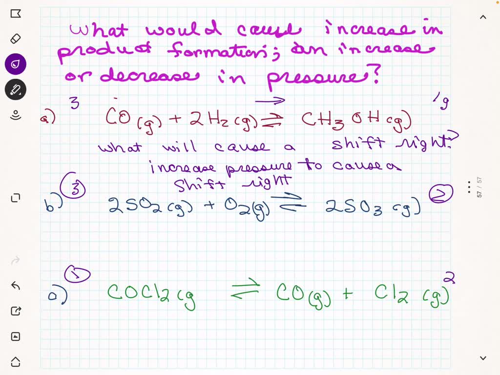 SOLVED: Indicate whether either an increase or a decrease of pressure ...