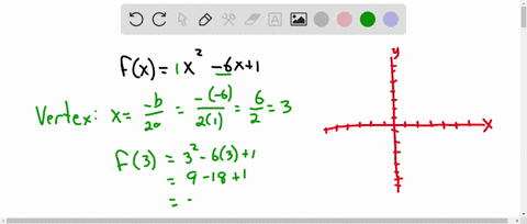 write-the-quadratic-function-in-standard-form-fx-x2-6x-1-sketch-its-graph-identify-the-vertex-axis-of-symmetry-and-x-intercepts-if-an-answer-does-not-exist-enter-dne-23748