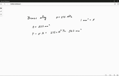for-a-bronze-alloy-the-stress-at-which-plastic-deformation-begins-is-275-mpa-40000-psi-and-the-modulus-of-elasticity-is-115-gpa-167-106psiawhat-is-the-maximum-load-that-may-be-applied-to-a-s-47577