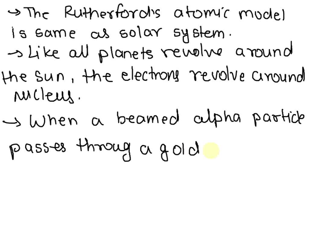 SOLVED: Which of these did Rutherford's "solar system model of the atom