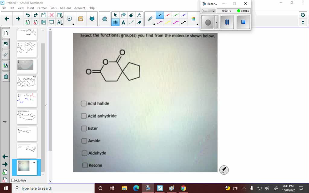 SOLVED Select The Functional Group S You Find From The Molecule Shown