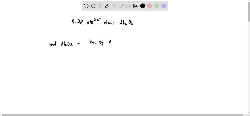 A sample of aluminum oxide, Al2O3, contains 8.29 x 10 to the (power 25 ...