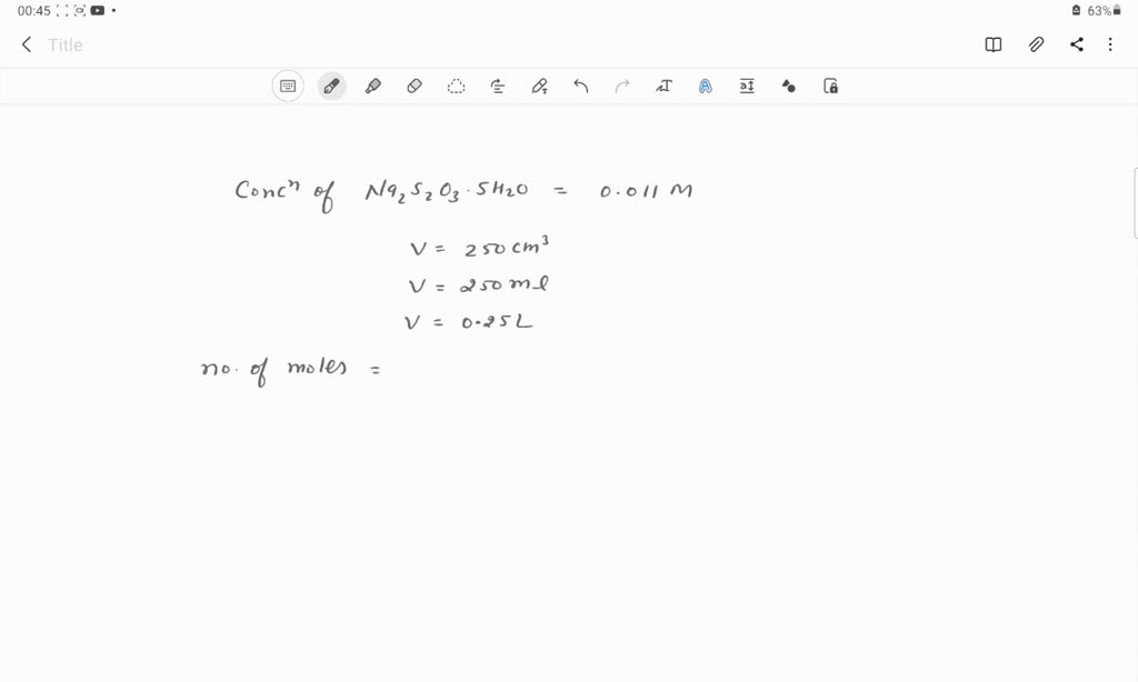 SOLVED Calculate the mass of Na2S2O3Â·5H2O needed to prepare 250 cm3
