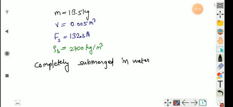 i-have-gathered-the-following-information-in-a-physics-lab-experiment-on-buoyant-forces-mass-of-block-135kg-recorded-volume-of-block-0005m3-force-of-gravity-on-block-1323n-density-of-block-2-30599