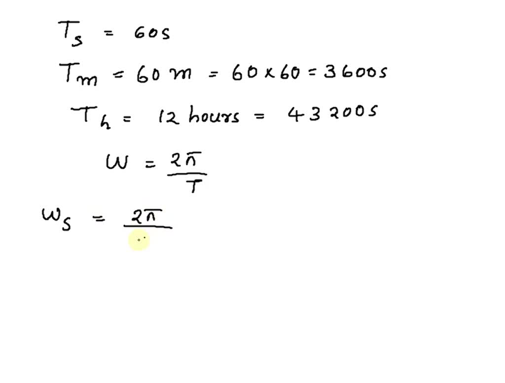SOLVED ∙ (a) Calculate the angular velocity (in rad/s) of the second