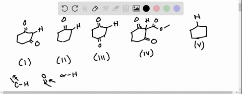 which-one-of-the-following-indicated-hydrogens-is-most-acidic-h-0-h-85902
