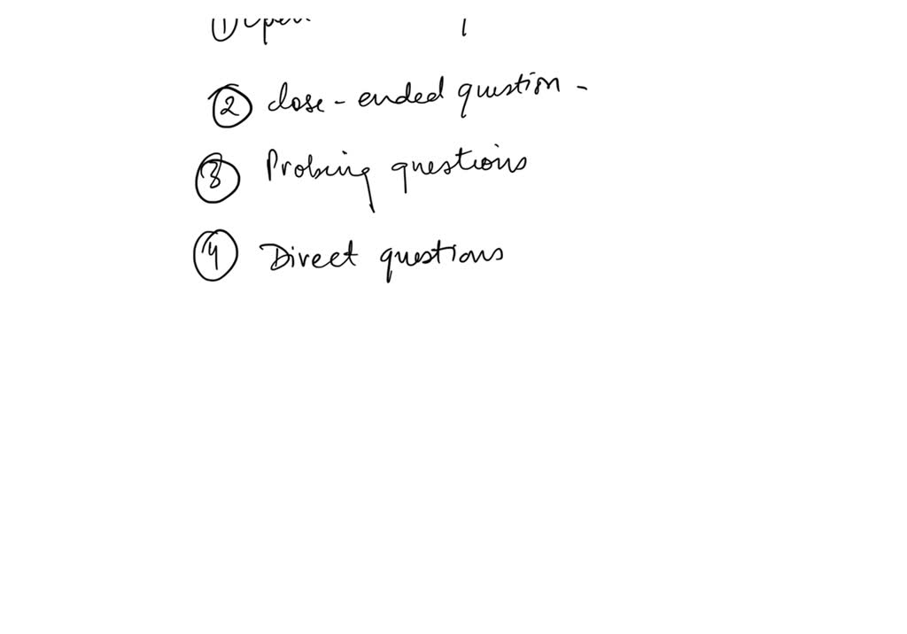 SOLVED Describe how you can use a range of question types to explore