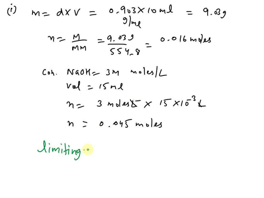 SOLVED: Doing a lab to prepare soap from coconut oil, sodium hydroxide ...