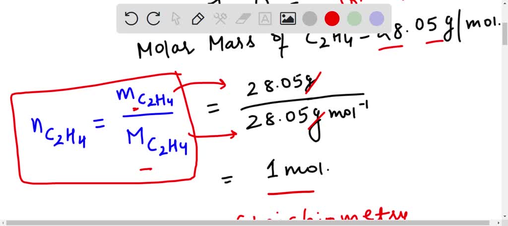 SOLVED 2 C2H4 6 O2 4 CO2 4 H2O From the above reaction