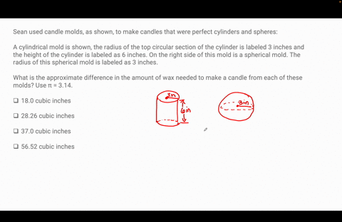 Candle Math Formulas A candle manufacturer sells cylindrical candles in sets of...