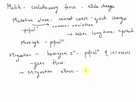 match-the-appropriate-evolutionary-force-with-the-effects-on-allele-frequencies-over-time-in-a-population-mutation-acting-alone-as-a-force-will-cause-changes-in-allele-frequencies-very-quick-05683
