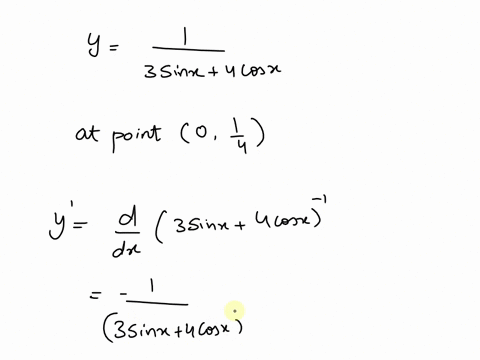 point-find-the-equation-of-the-tangent-line-to-the-curve-y-3-sin-x-4cos-x-at-the-point-0-14-the-equation-of-this-tangent-line-can-be-written-in-the-form-y-mx-b-where-m-and-b-72056