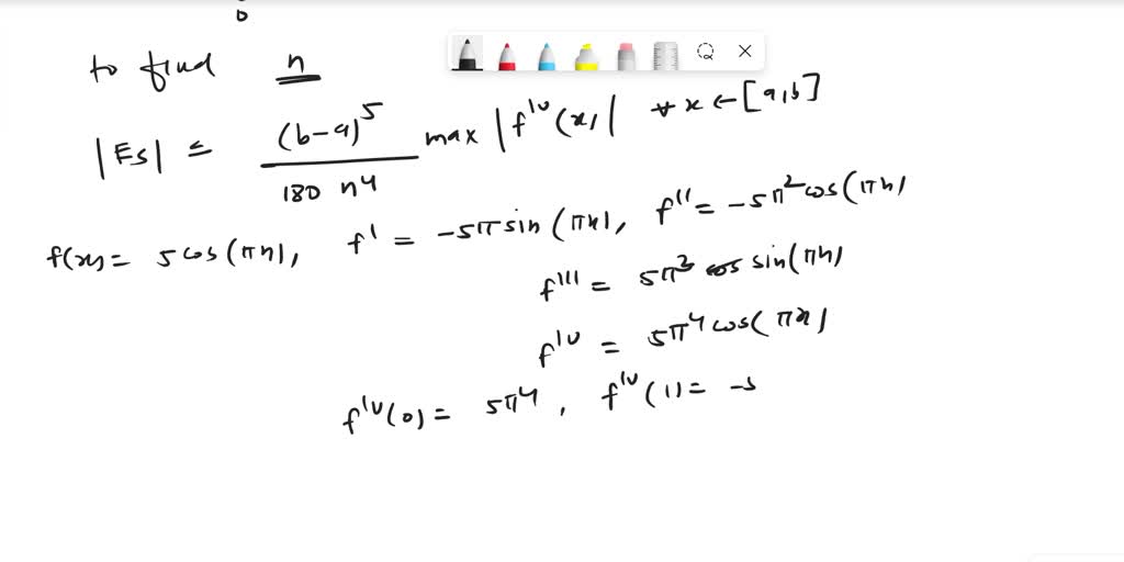 Solved: Find The Smallest N Such That The Error Estimate In The 