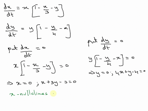 25-points-consider-the-system-of-equations-dx-dt-x-1-3-d-y1-2-x-dt-taking-xy-0-a-write-an-equation-for-the-non-zero-vertical-x-jnullcline-of-this-system-enter-your-equation-eg-yx-and-for-the-78577