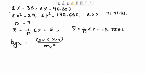 based-on-the-data-shown-below-calculate-the-regression-line-each-value-to-two-decimal-places-y-_______-x-________-x-y-2-1164-3-1326-4-1108-5-135-6-1632-7-1464-8-1586-68786