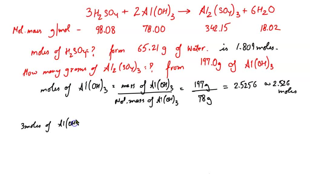 SOLVED The following is an acidbase reaction between sulfuric acid