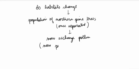 example-mechanism-of-evolution-as-habitats-change-populations-of-northern-pine-trees-that-were-once-separated-can-now-exchang-pollen-this-exchange-of-enes-between-populations-is-allowing-the-33573