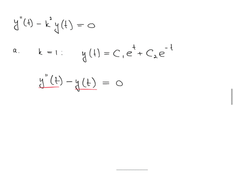 consider-the-differential-equation-y-t-k2yt-0-where-k-0-is-a-real-number-complete-parts-though-d-below-verify-by-substitution-that-when-k-1-a-solution-of-the-equation-is-yt-c1-ec2-e-you-may-83698