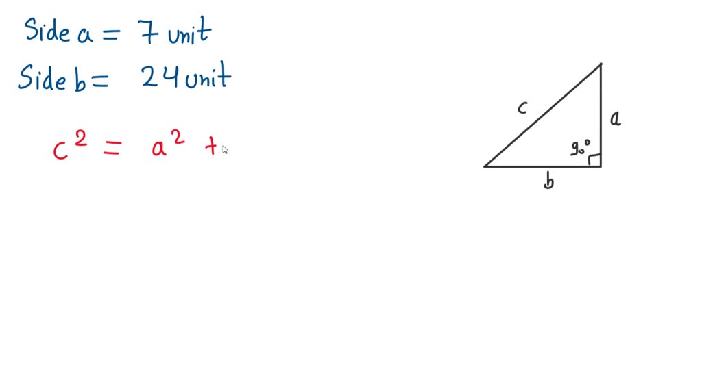 SOLVED A triangle (not drawn to scale) has a 90° angle between side 𝑎