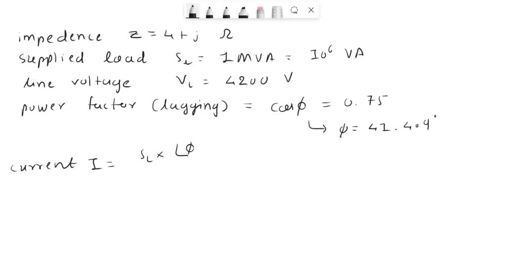 SOLVED: Question 1: A Three Phase Power System Model Is Shown In Fig. 1 ...