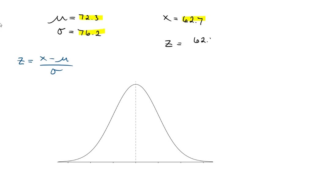 SOLVED: Calculate the standard score of the given X value, X=62.7 ...