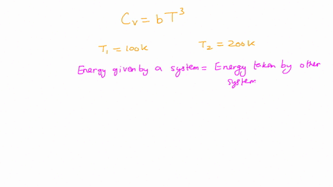 two-identical-systems-with-heat-capacity-at-constant-volume-that-varies-as-cv-bt3-where-b-is-a-constant-are-thermally-isolated-initially-one-system-is-at-a-temperature-100k-and-the-other-is-03745