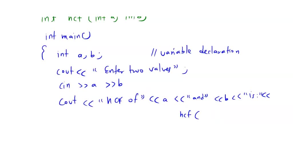 SOLVED Q5 Write C Program T0 Find GCD Of Two Numbers Using 