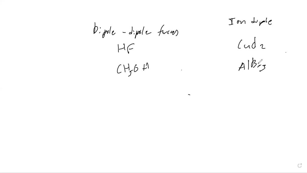 SOLVED The following substances dissolve when added to water Classify