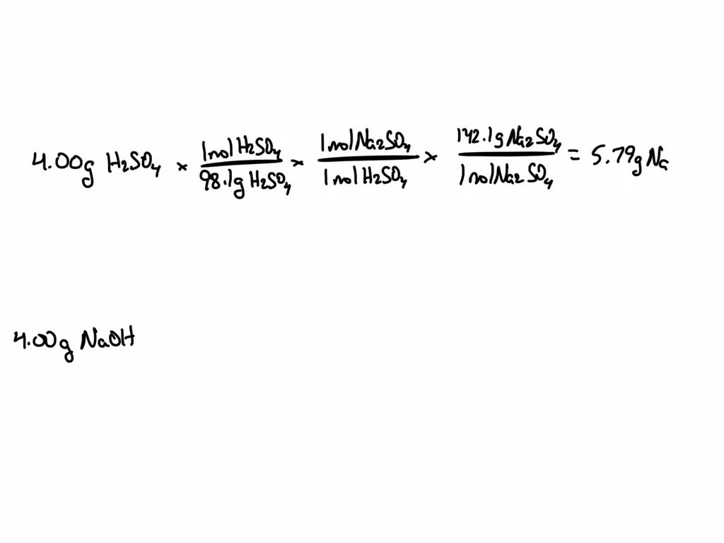 SOLVED: When solutions of HSO4 and NaOH react, the balanced molecular