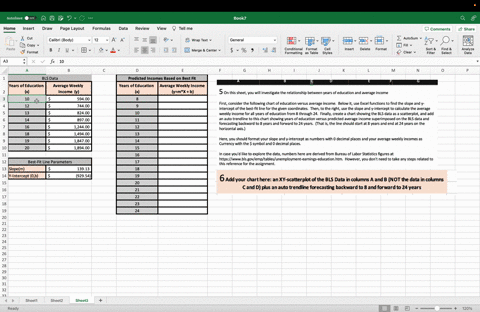 first-consider-the-following-chart-of-education-versus-average-income-below-it-use-excel-functions-to-find-the-slope-and-y-intercept-of-the-best-fit-line-for-the-given-coordinates-then-to-th-25404