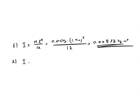 find-the-moment-of-inertia-about-each-of-the-following-axes-for-a-rod-that-is-0260-cm-in-diameter-and-140-m-long-with-a-mass-of-500102-kg-1about-an-axis-perpendicular-to-the-rod-and-passing-66052