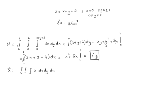 point-the-motion-of-a-solid-object-can-be-analyzed-by-thinking-of-the-mass-as-concentrated-at-a-single-point-the-center-of-mass-if-the-object-has-density-function-xy-2-and-occupies-region-e-97402